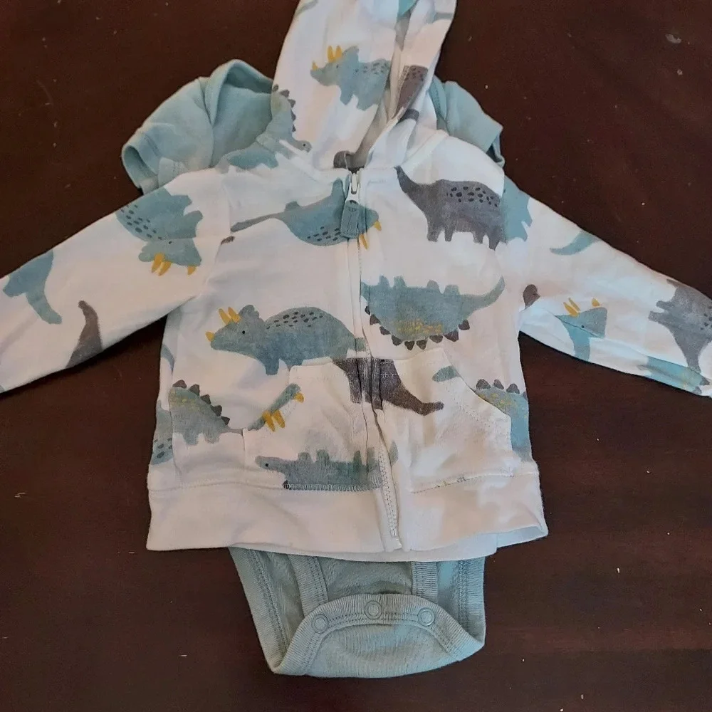 Carter's Baby Boy Dinosaur 3-Piece Little Jacket Set in Size 6M